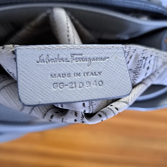 Salvatore Ferragamo Grey Laser Cut Leather Tote - Picture 9 of 9